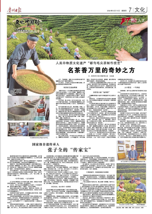 名茶香万里的奇妙之方，人类非物质文化遗产“都匀毛尖茶制作技艺”